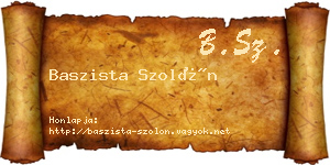 Baszista Szolón névjegykártya